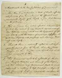 La Carta dei Diritti, copia firmata a Federal Hall, 1789